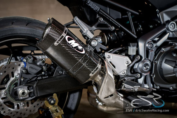 M4 Performance Motorcycle Exhaust Kawasaki Sport Z900 2017-2020 Carbon Slip-On