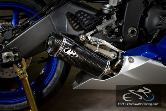 M4 Performance Exhaust Yamaha R6 2006-2020 Full System Carbon Fiber Canister