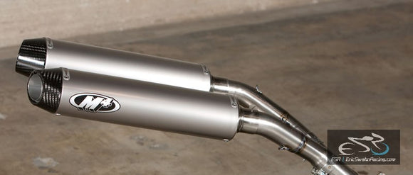 M4 Performance Motorcycle Exhaust Yamaha R1 2009-14 Undertail Titanium Slip Ons