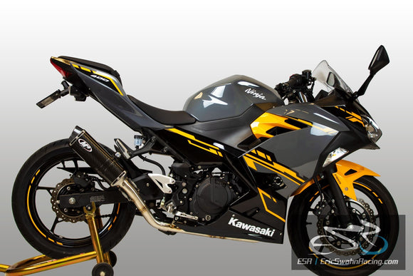M4 Performance Exhaust Kawasaki Sport Ninja 400 2013-17 Full System X-96 Carbon