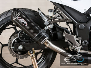 M4 Performance Exhaust Kawasaki Sport Ninja 300 2013-2017 Carbon Fiber Slip On