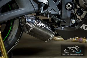 M4 Performance Kawasaki Sport ZX10 2016-20 Street Slayer Carbon Fiber Slip On