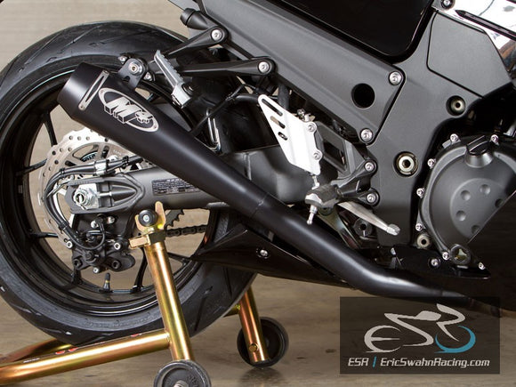 M4 Performance Exhaust Kawasaki Sport ZX14 2012-2020 Black Retro-Drag Slip Ons