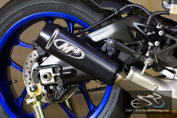 M4 Performance Motorcycle Exhaust Yamaha R1 2015-2019 GP2 Black Slip On