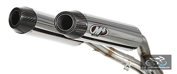 M4 Performance Motorcycle Exhaust Yamaha R1 2009-14 Undertail Polished Slip Ons