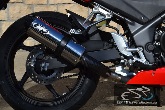 M4 Performance Exhaust Honda CBR300R / CB300F 2015-2020  Polished Slip On